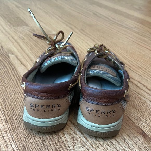 Sperry Sequin Leopard Boat Shoes Size 5.5 - Picture 4 of 10